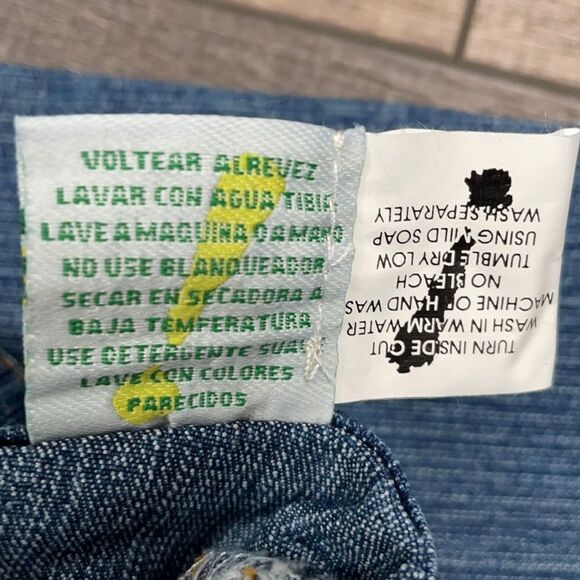 NWT Y2K G!nger Jeans Blue with Orange And Red Embroidered Stitching Size 10 - Picture 6 of 11